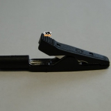 MA 1 - 2mm black crocodile clip, 60 VDC, 15 A