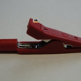 MA 1 - 2mm red crocodile clip, 60 VDC, 15 A
